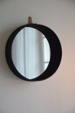 Spegel svart, Zef Design, stor
