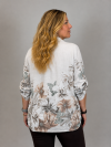 Blus Kelly beige m blommor, one size, Mix By Heart