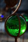 Glasklot p pinne, grn, 80 mm