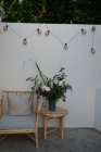 Ljusslinga ute/inne r�kf�rgade glober