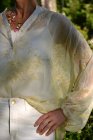 Blus med skimrande broderi, one size, Gemini