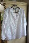 Blus med hlmnster vit, one size, Mix By Heart