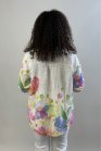 Blus Sandra vit m blomb�rd, one size, Mix By Heart