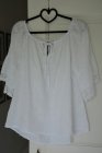 Blus brodyr, vit, S/M, Mix By Heart