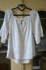 Blus brodyr, vit, S/M, Mix By Heart