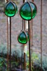 Glasklot p� pinne, gr�n, 60 mm