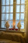 Tomte vit med hjrta p luvan
