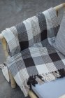 Filt, rutig, brun/beige/elfenben