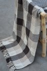 Filt, rutig, brun/beige/elfenben
