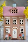 Hus Nyhavn beige med rosa tak, Ib Laursen