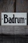 Emaljskylt Badrum