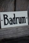 Emaljskylt Badrum