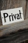 Emaljskylt Privat