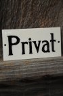 Emaljskylt Privat