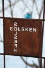 Skylt till armeringsnt, SOLSKEN