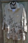 Blus Kelly beige m blommor, one size, Mix By Heart