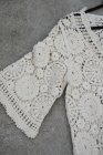 Virkad lngkofta, offwhite, one size, Gemini