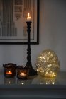 Glaskotte, led, batteri