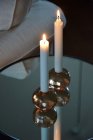 Ljusstake handskuren, Rose, Tine K Home