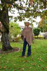 Poncho strukturstickad,, kamel, one size