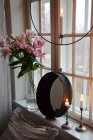 Spegel svart, Zef Design, stor