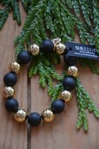 Armband svart/guld, 450-25, Gemini