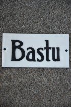 Emaljskylt Bastu