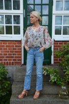 Blommig skir blus, S/M, Mix By Heart