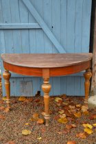 Halvmnebord, brunt, Vintage