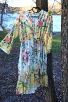 Kl�nning blommig, gul, one size, Gemini