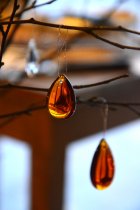 Droppe, Amber, 25-29 mm
