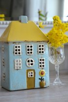 Hus Nyhavn bl�tt med solros, Ib Laursen