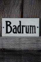 Emaljskylt Badrum