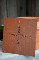 Skylt till armeringsnt, "TRDGRDSLIV"