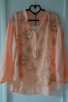 Blus Jennifer, persika, one size, Mix By Heart