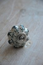 Porslins knopp gr�n/bl�