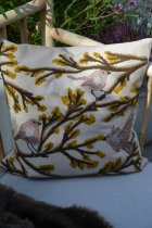 Kuddfodral broderade fglar