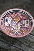 Marockansk skl "rosa/rd" Zahara, 15 cm