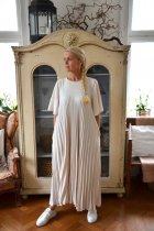 Klnning plisserad, offwhite, one size, TER I LAGER