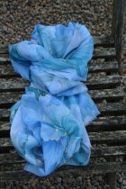 Sjal ljusbl� blommig, Mix By Heart