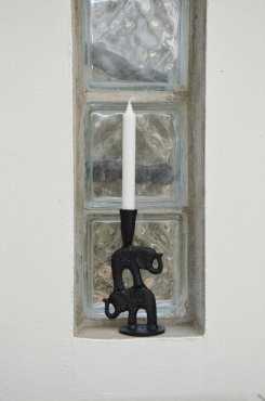 Ljusstake, jrn elefanter