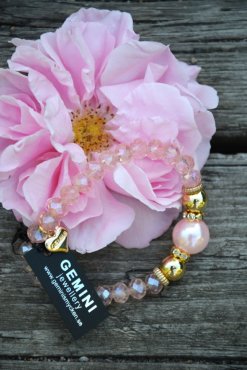 Armband rosa mix, Gemini