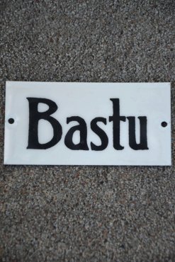 Emaljskylt Bastu