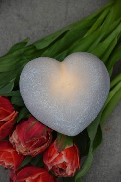 Hj�rta stenlook, batteribelysning