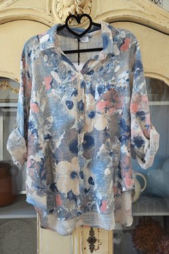 Blus Kelly blommor, one size, Mix By Heart