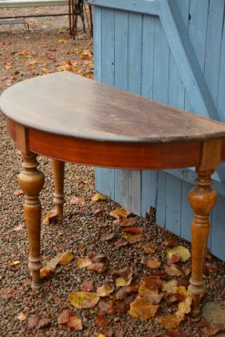 Halvmnebord, brunt, Vintage