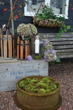 Lykta/vas med ljushllare, stor