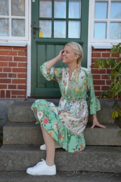 Kl�nning blommig gr�n, one size, Gemini