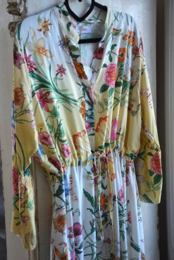 Kl�nning blommig, gul, one size, Gemini