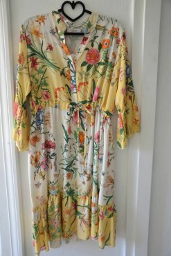 Kl�nning blommig, gul, one size, Gemini